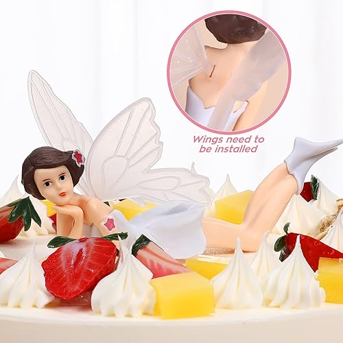 Miniatura 3 de Amosfun 3 figuras de hadas, decoración de pastel de ángel, figura de princesa, decoración de tartas para niñas, cumpleaños, boda, decoración de