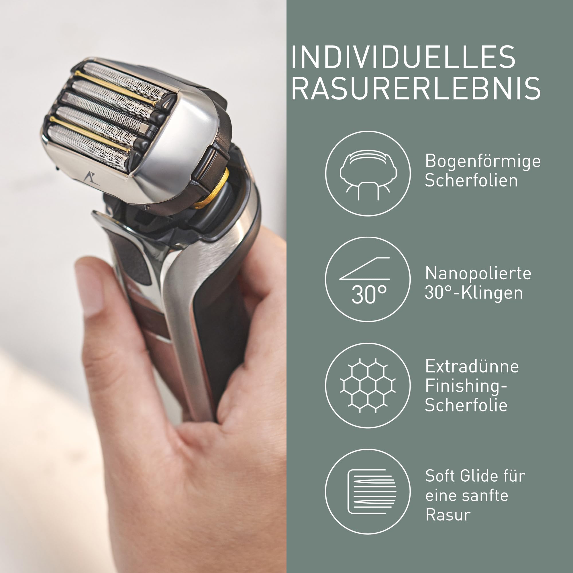 Panasonic WES9038Y1361 Ersatzklingen und Scherfolie für Elektrorasierer ES-LV9Q, ES-LV6Q & ES-CV51, Kombipack, 5-Klingen-System, fortschrittlicher japanischer Edelstahl, wasserdicht