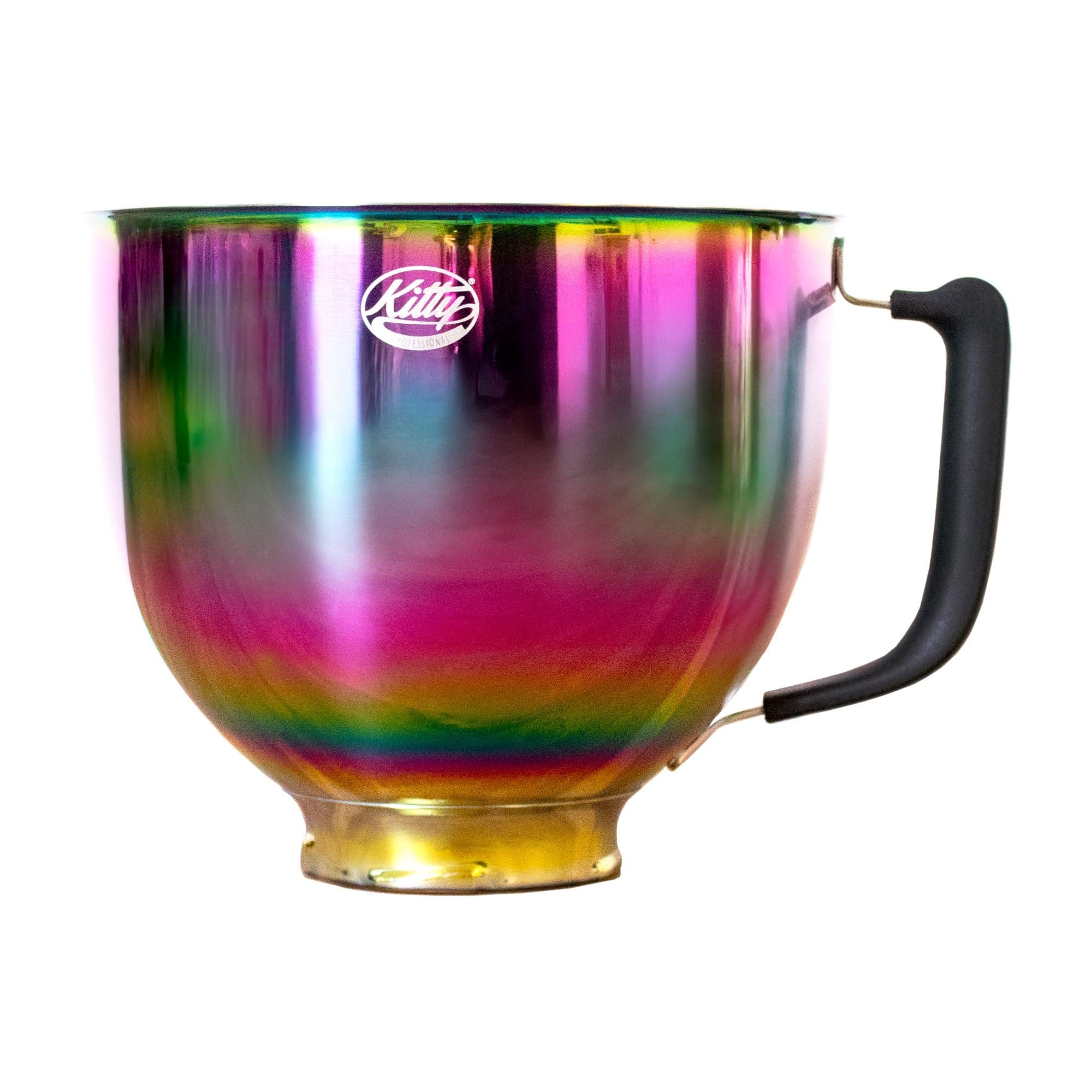 Kitty Professional Mixing Bowl Super Bowl Compatible with Kitchen Aid 4.3 and 4.8 Litre (Rainbow), 60 cm