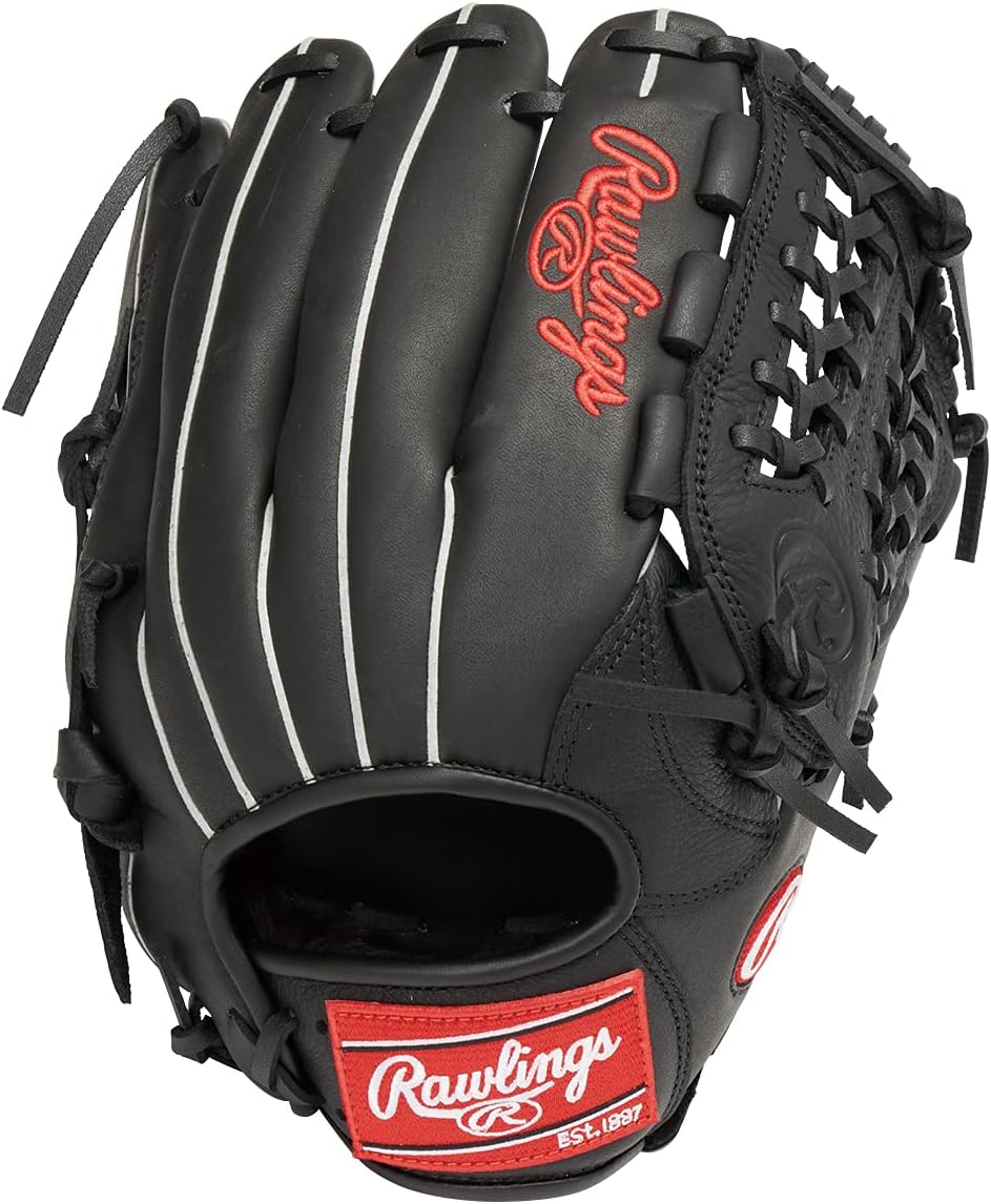 Rawlings Adult General Baseball Gloves GRXASPLN55 11.75" Soft All-Round Black Right Throw Glove