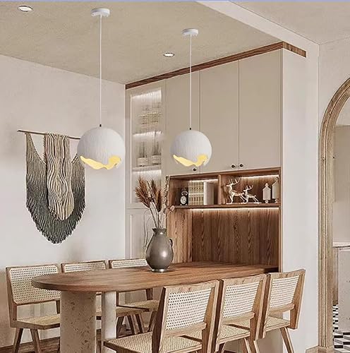 Miniatura 4 de Lámpara colgante escandinava con aspecto de cemento de hormigón, isla de cocina, moderna cúpula colgante de techo, lámpara japonesa Wabi-Sabi