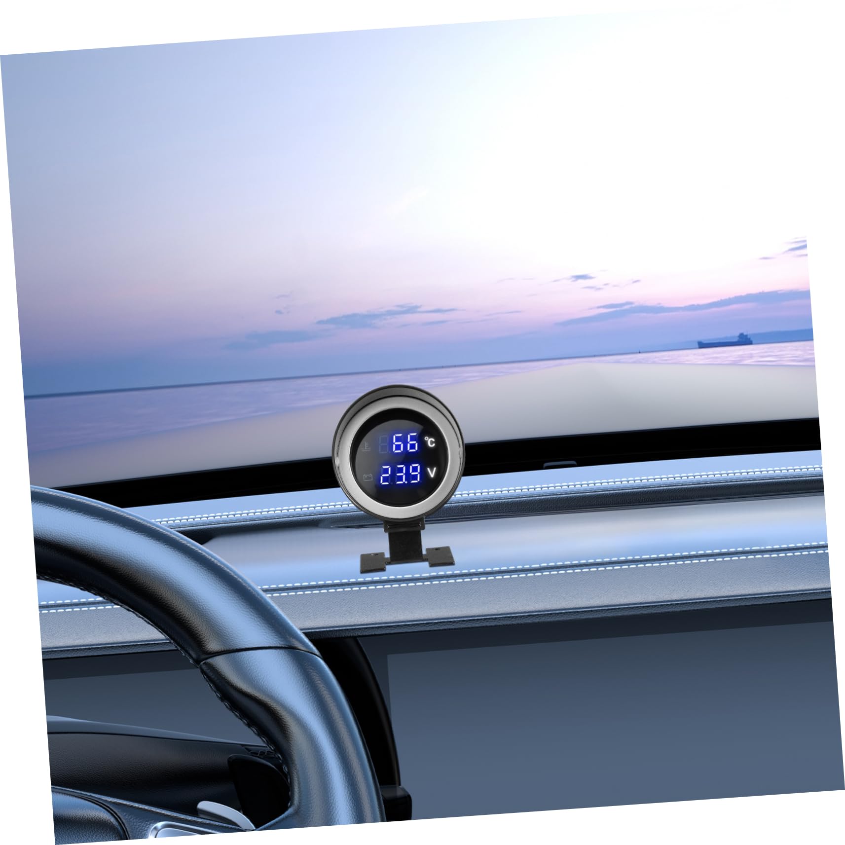 Gatuida Misuratore Temperatura Acqua e Voltmetro Digitale Strumento Compatibile per Auto Camion Display LED Chiaro e Installazione Facile
