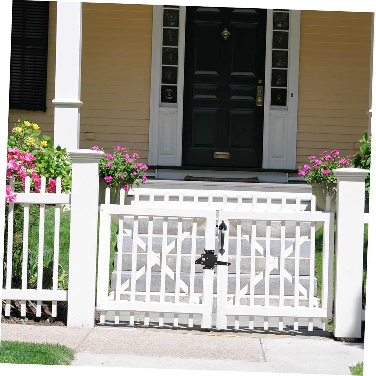 Heavy Duty Gate Latch for Wooden Fences Hinge Secure Outdoor Gate Hardware for Smooth Finish Easy to Install