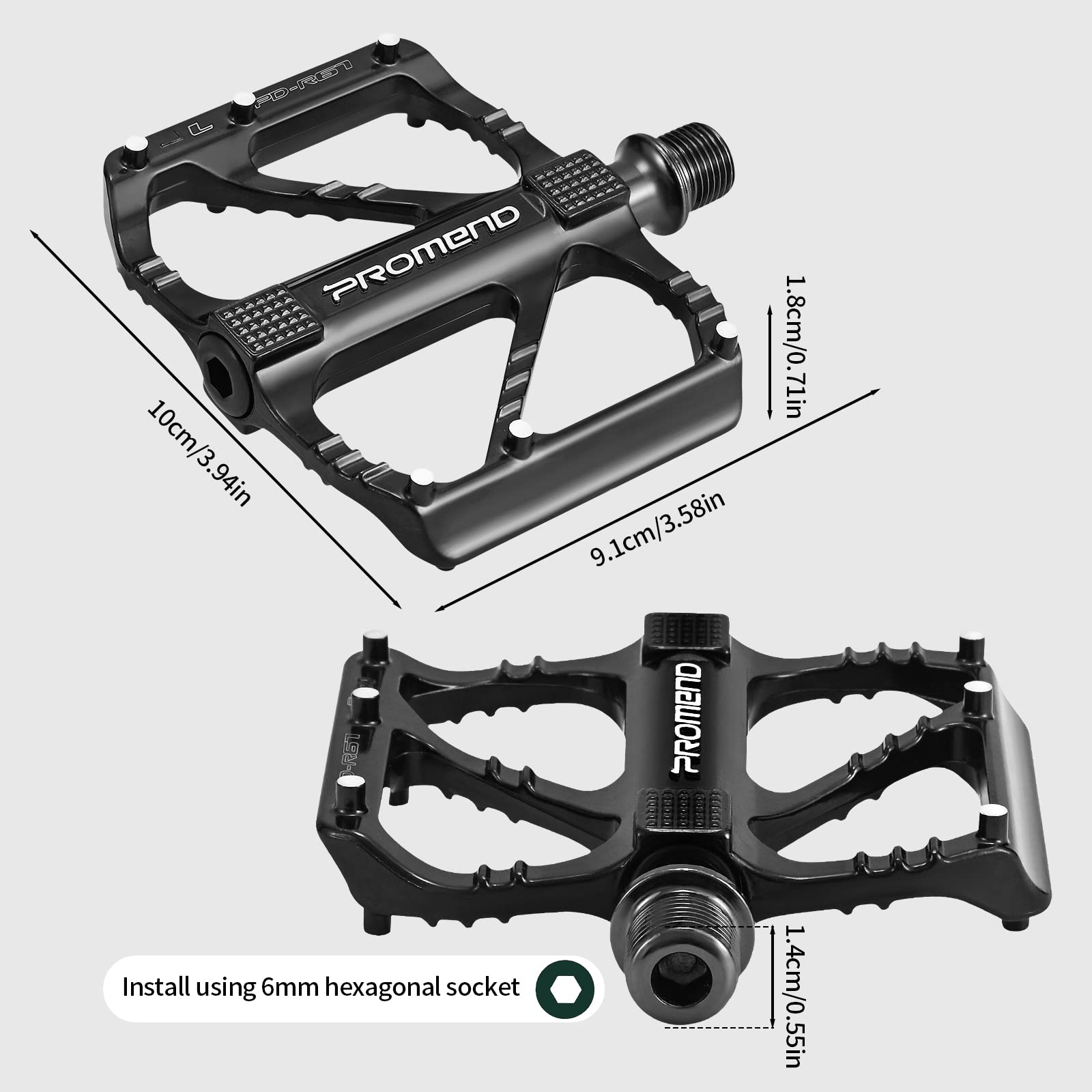 Vusddy MTB Pedale - Fahrradpedale fr Mountainbike - Ultraleichte Flat  Pedale fr Rennrad, Trekkingrad, Stadtrad, E-Bike, BMX - CNC  Aluminiumlegierung, 3 Lager, 12 Anti-rutsch Ngel - 9/16 Zoll : Amazon.de:  Sport & Freizeit