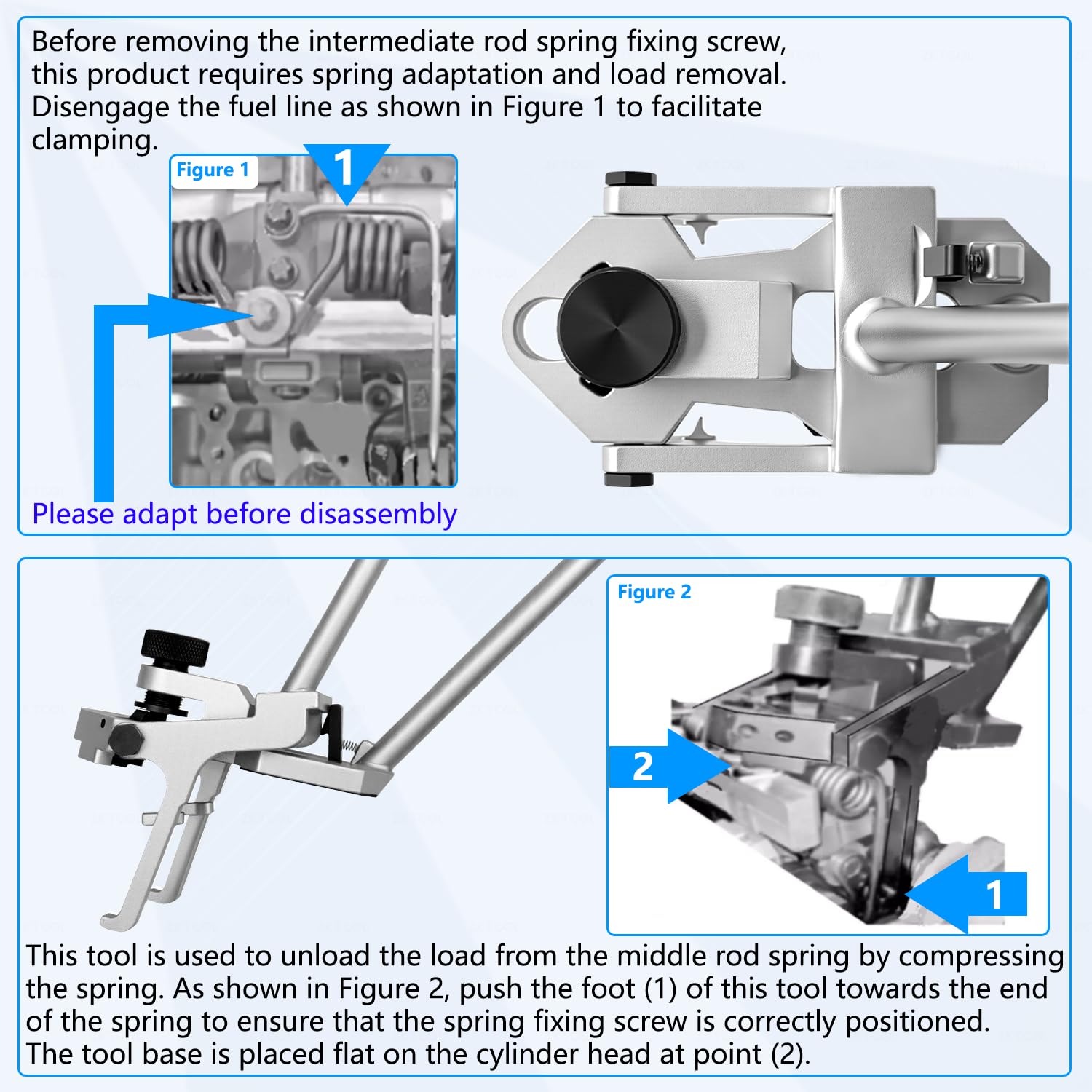 ZKTOOL Compressore per Molle Valvole, Attrezzo per la Sostituzione della Molla di Compressione della Valvola, per BMW N13 N20 N26 N51 N52 N53 N54 N55, Attrezzo per Molle di Torsione della Valvola