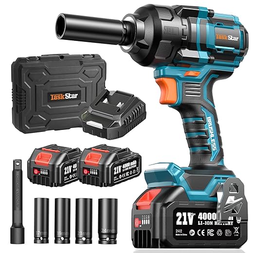 1200N·m Brushless Cordless 1/2-Inch Impact Wrench Kit