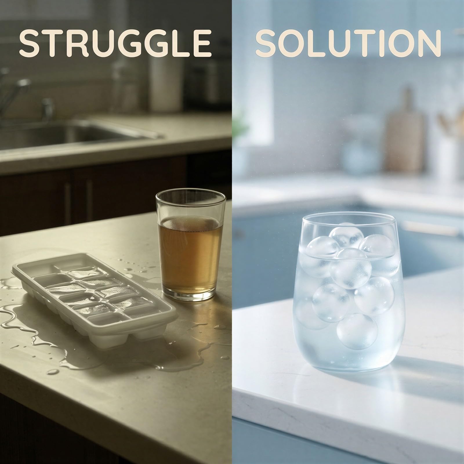 Eiswürfelbereiter-Becher mit flexibler Form und rundem Griff, tragbarer Cocktail-Eisbereiter für Whisky, Tee und Kaffee, Bubble-Design, gekühlter Trinkbecher für Zuhause, Outdoor-Camping und Party