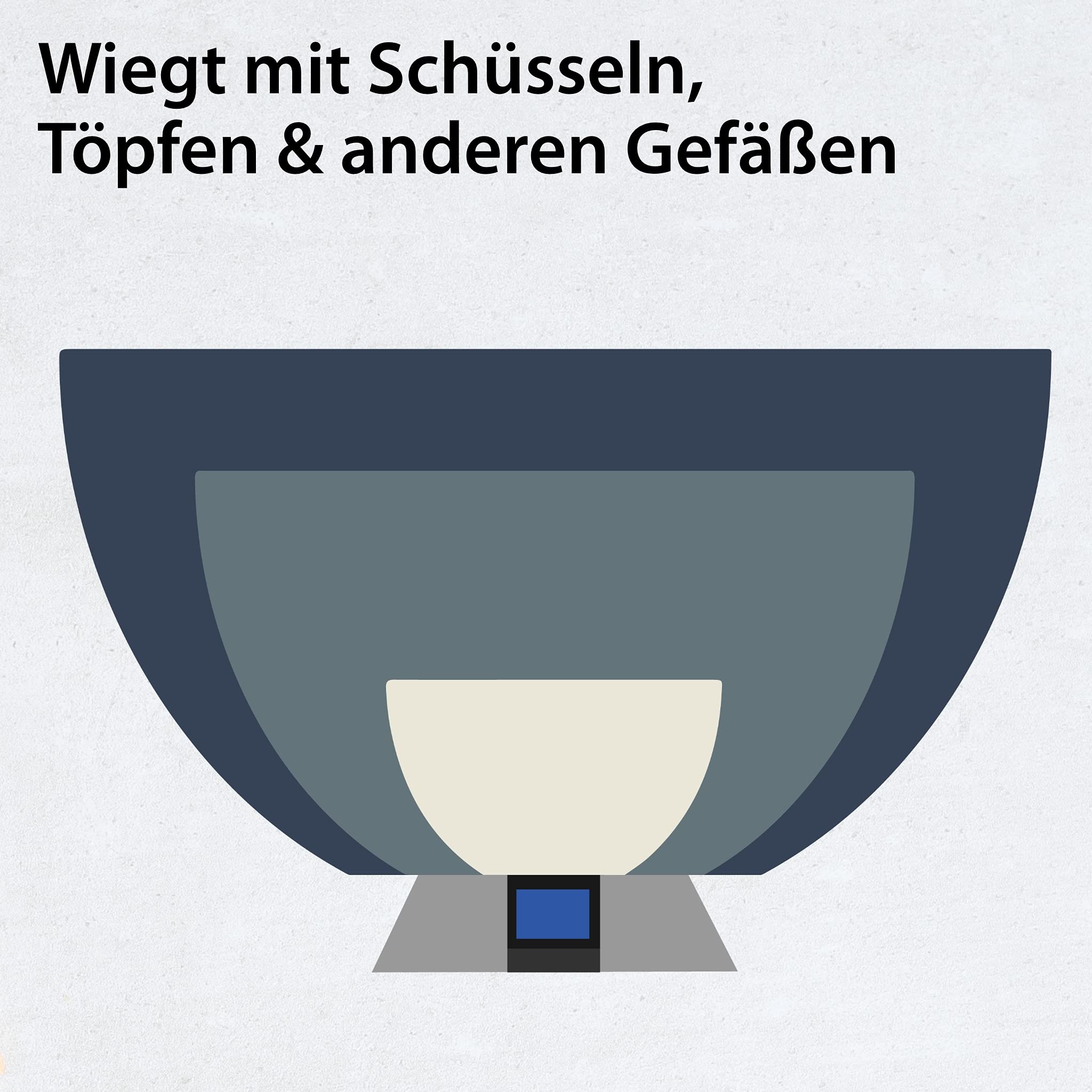 ADE Digitale Küchenwaage mit Schüssel KE1702 Hanna. Elektronische Schüsselwaage mit Schüssel aus Edelstahl (spülmaschinengeeignet) zum präzisen Wiegen bis 5 kg. Farbe: silber