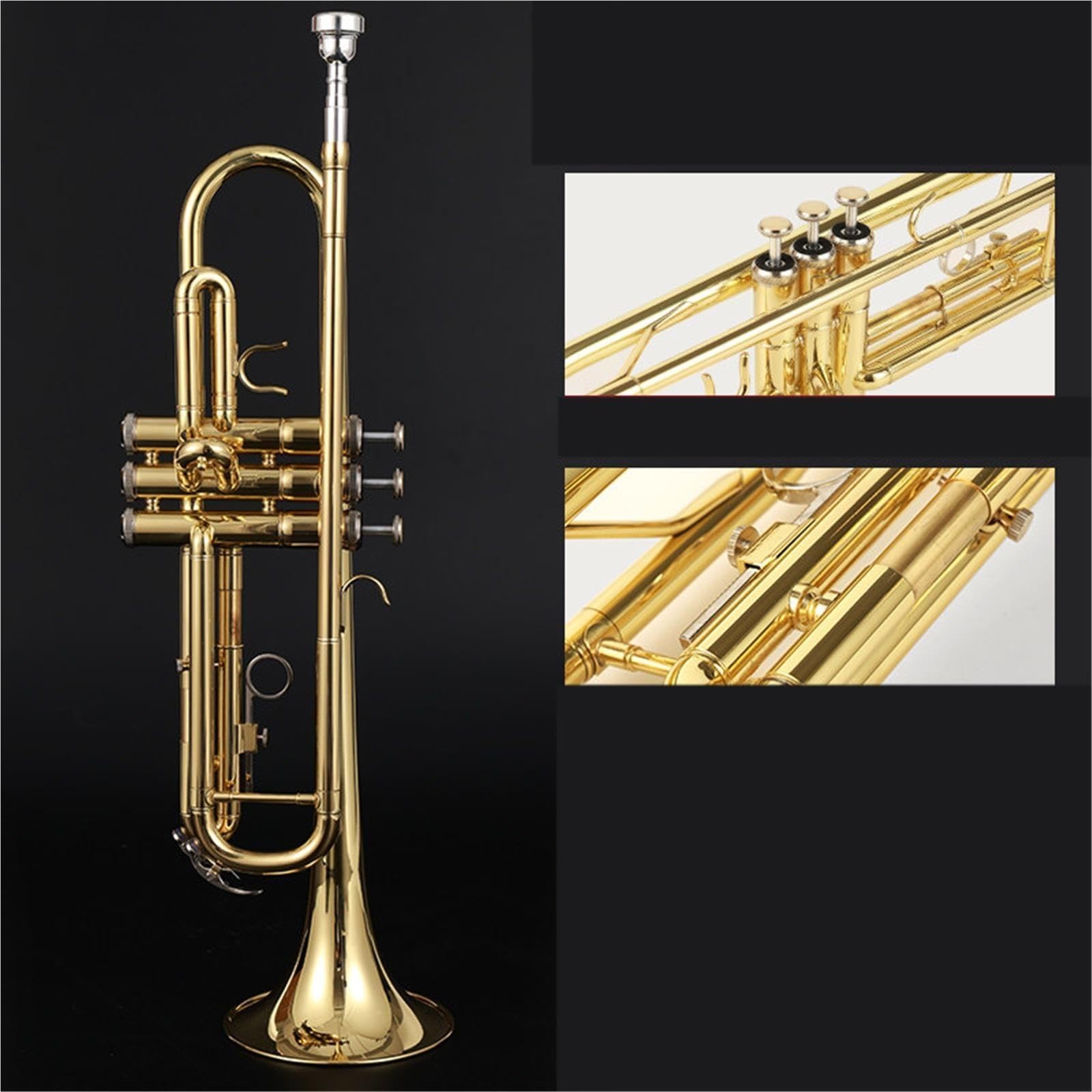 Trompeta Triple Plana En Si Bemol Profesional Trompeta Principiantes