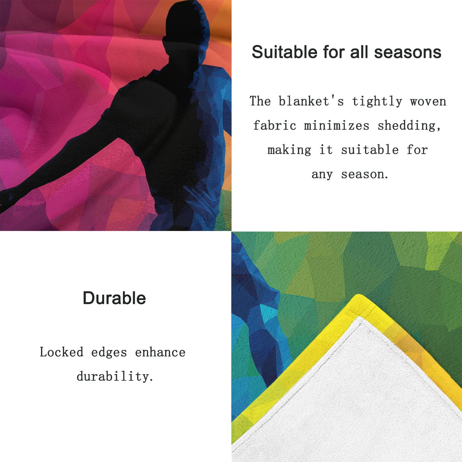 Abstrakcyjny koc flanelowy, miękki koc w kratę puszysty gradient geometryczny tęcza sportowiec, na każdą porę roku kolorowe drukowane koce do prania na sofę fotel do łóżka, 150x200 cm