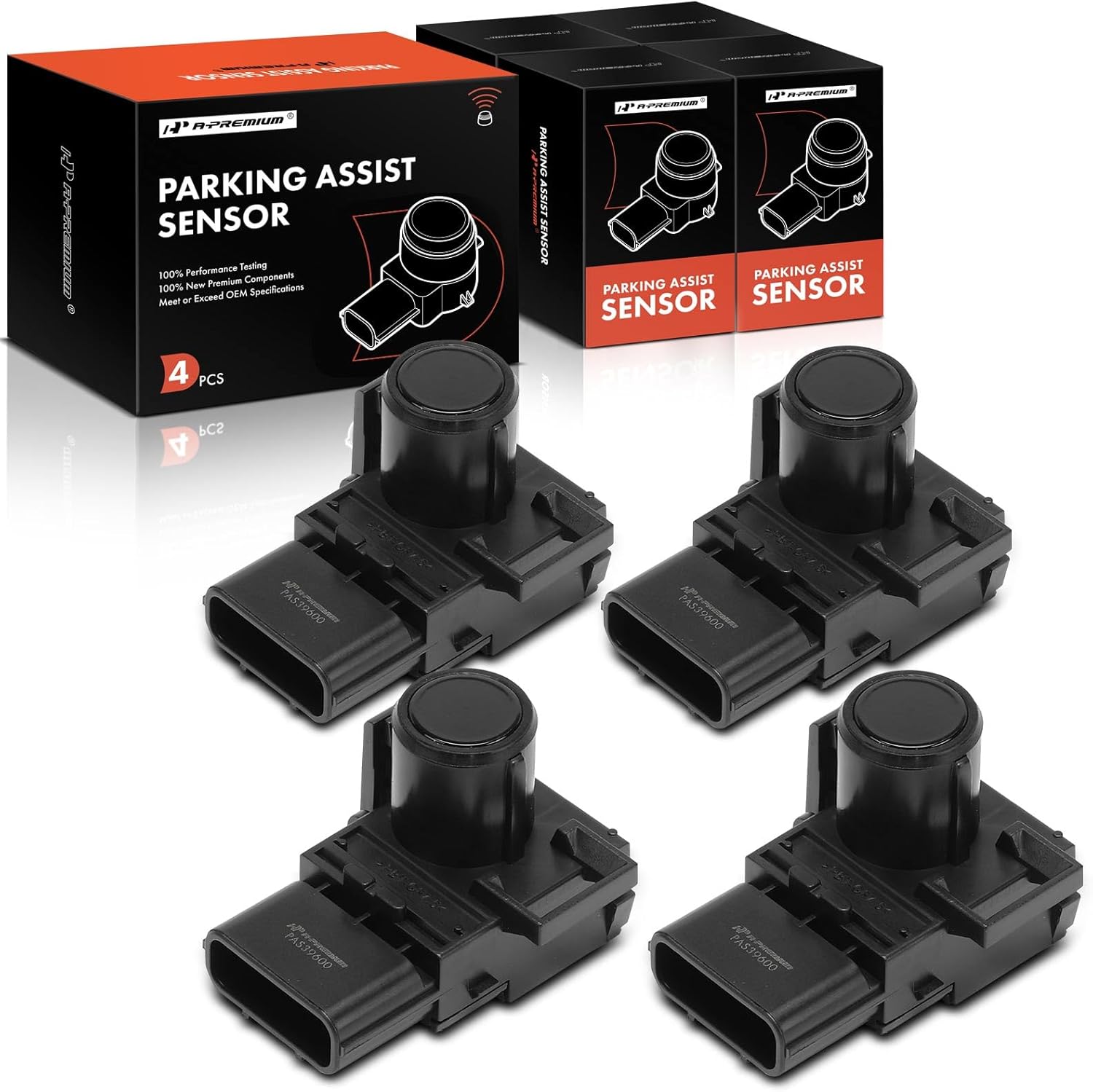 A-Premium 4-PC Reverse Backup Parking Assist Sensor Compatible with Select Honda & Acura Models - Pilot 2009-2011, ZDX 2013, Replace# 39680TL0G01A0, 39680TL0G01C0