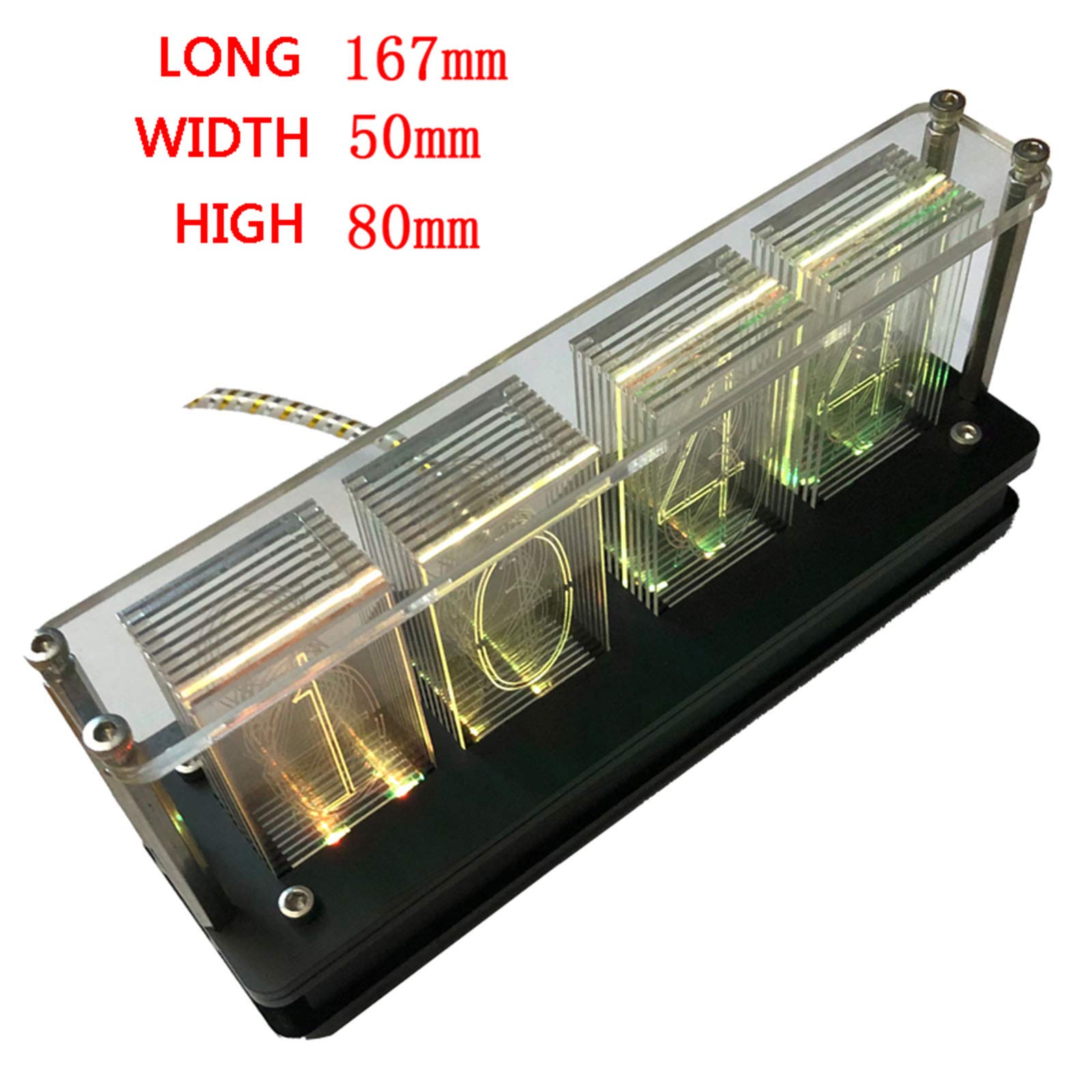 Cadeaux personnalisés, Créativité de l'horloge à Mots LED, DIY Nixie Tube Clock WiFi Synchronisation Automatique, Nixie Tube Clock Haute précision, Auto-Installation