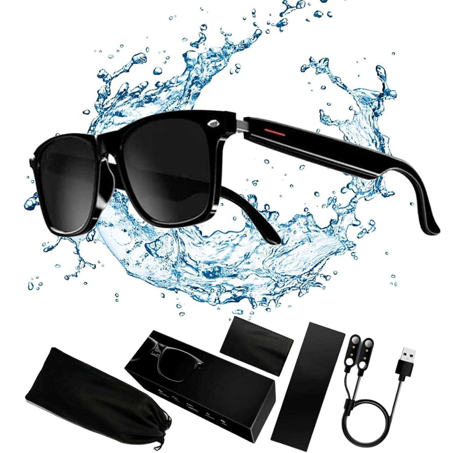 Smart Glasses - Listenable Songs Wireless Headphone Sunglasses Bluetooth E13 Smart Glasses for Men and Women Full-Rimmed Sun