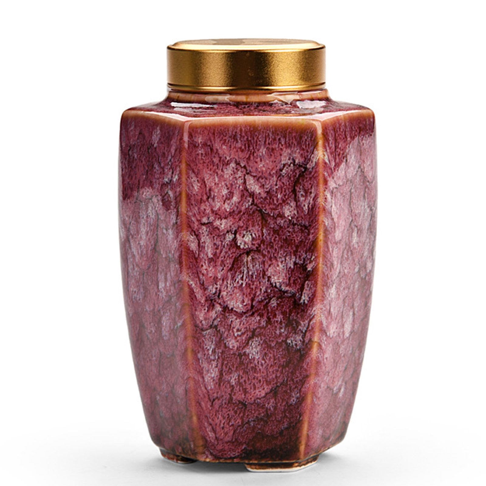 Ceramic urns, Dog Urn for Ashes, Memorial, Funeral, Cremation Urns for Dogs, Ceramic(Red)