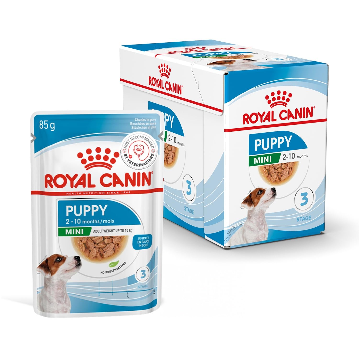 Royal Canin Mini Puppy Food, Pack of 10 Sachet, Wet Food, Supports Immune System, Brain development & digestive health