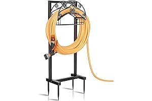Garden Hose Holder, Freestanding Water Hose Holder Holds 151-Feet Hose for Yard Lawn