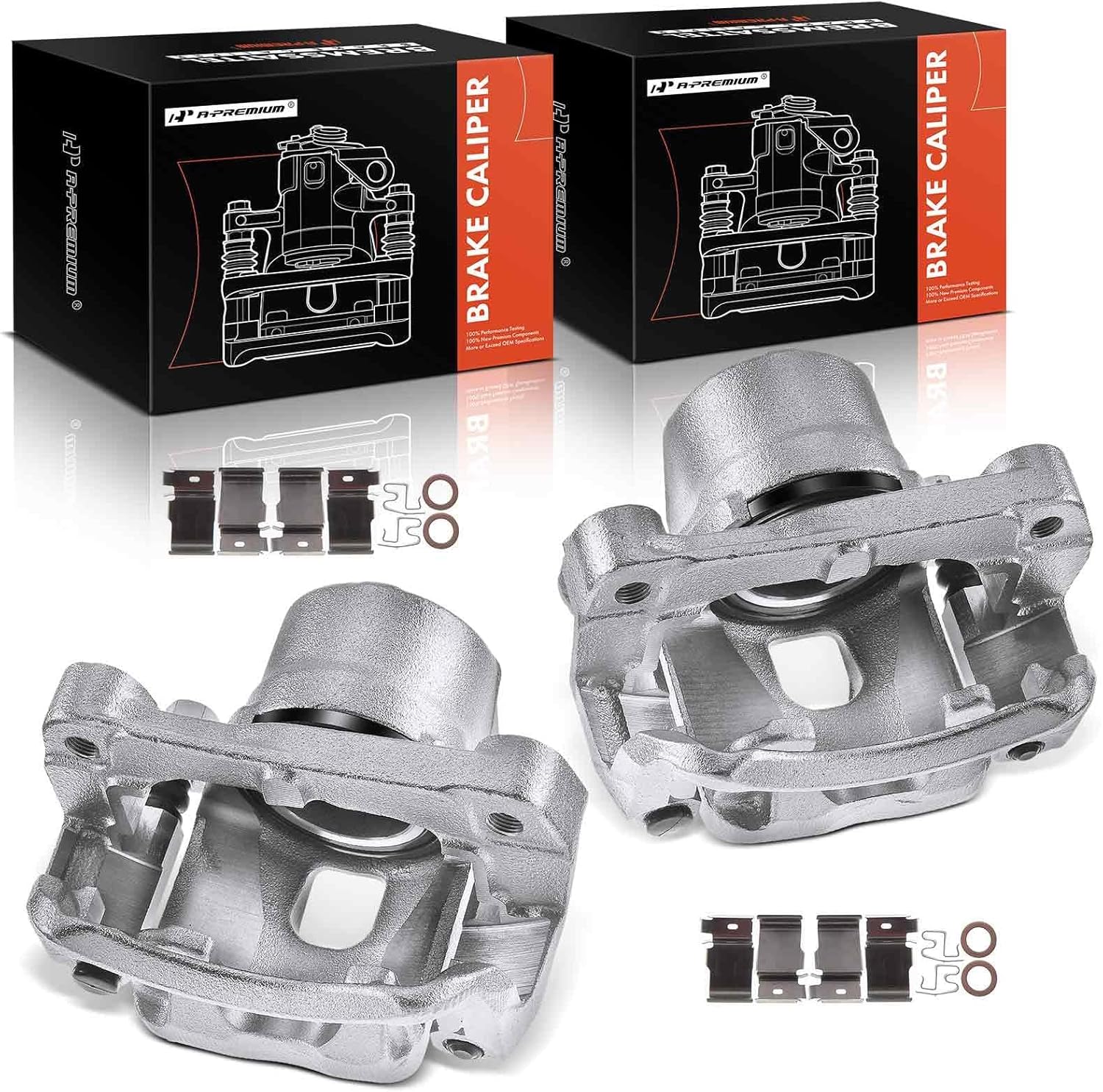 A-Premium Front Disc Brake Caliper Assembly with Bracket Compatible with Toyota Models - Tacoma 1995 1996 1997 1998 1999 2000 2001 2002 2003 2004, 2PCS