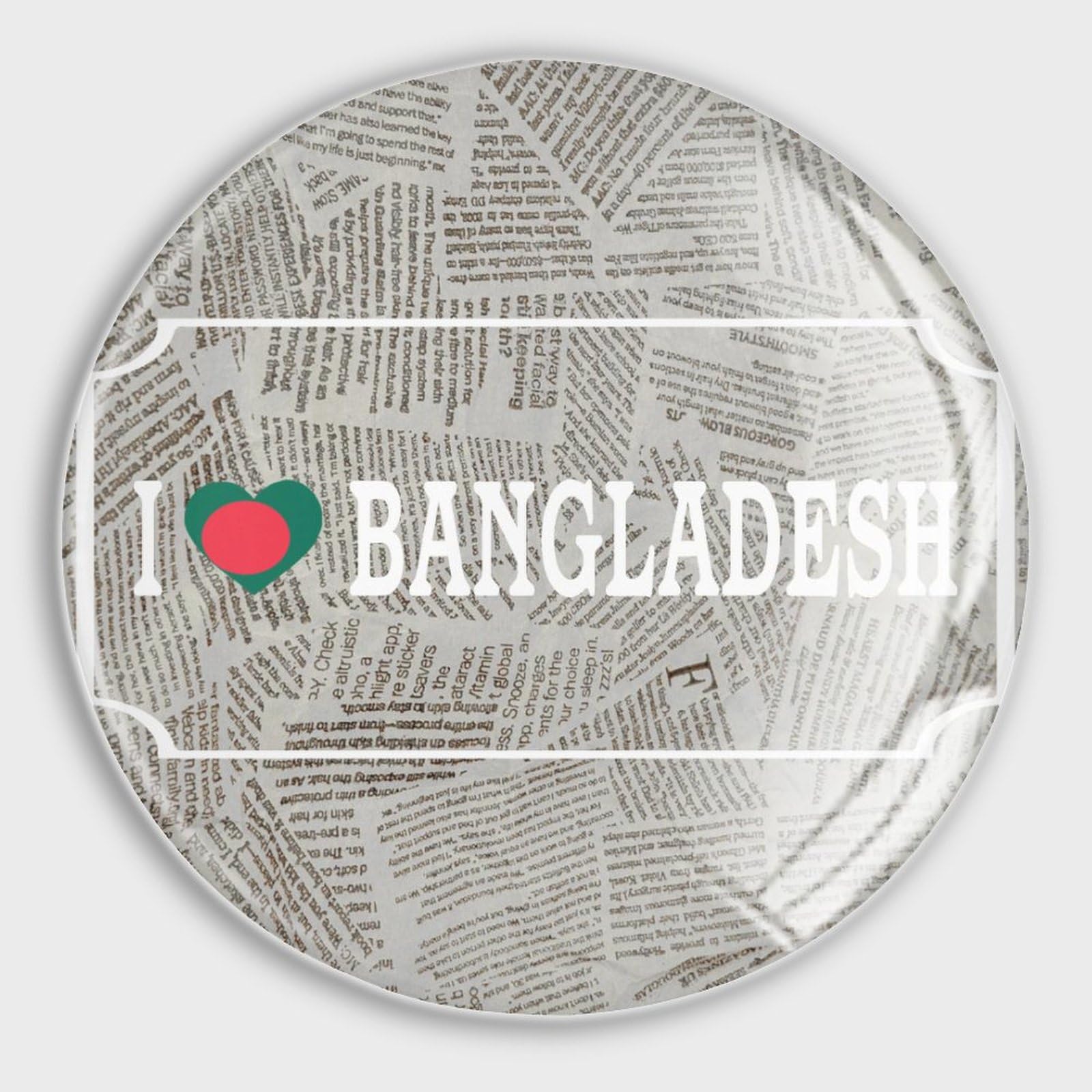 Aimant de réfrigérateur Bangladesh en verre : lot de 4 décos souvenirs