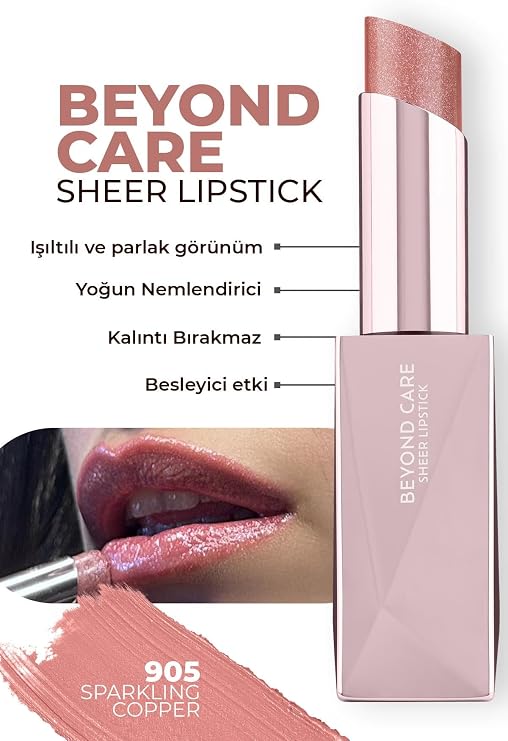 ALIX AVIEN Beyond Care Sheer Lipstick 905 - Sparkling Copper - Intensive Moisturizing Nourishing Effect - Shiny Lipstick