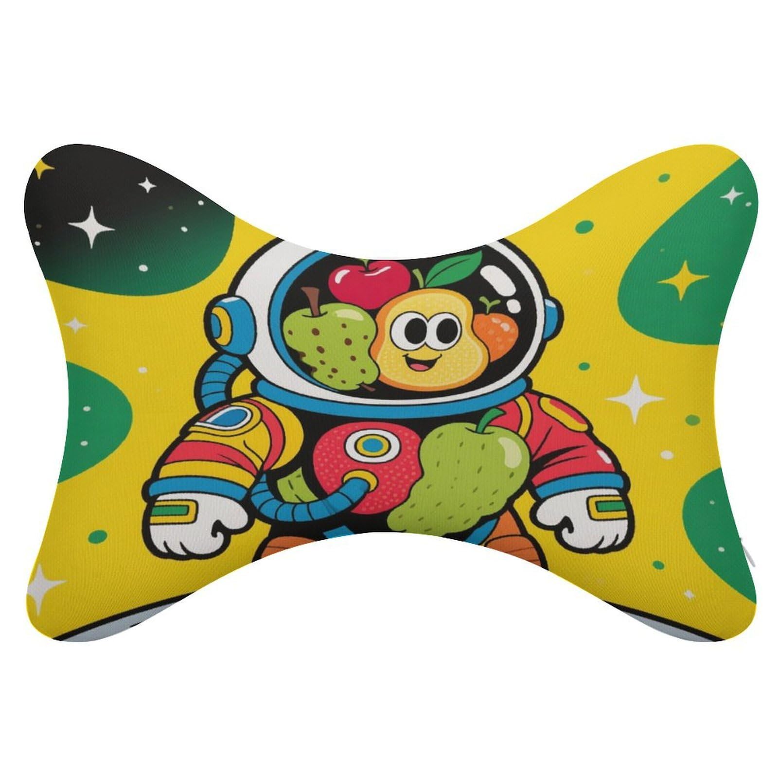 VstaDank Astronaut Car Pillow Soft Car Neck Pillow Breathable Dog Bone Shaped Travel Neck Pillows Washable Removable All-Season Universal Cars Head Rest Pillows