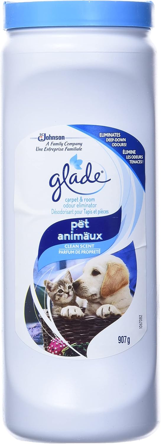 Glade Carpet and Room Odor Eliminator, Pet Deodorizer for Home, Clean Scent, 907g Amazon.ca