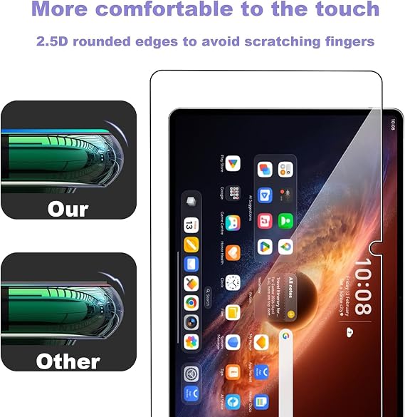 KUSINHOKA [2 Pack] Screen Protector for HONOR MagicPad4/HONOR MagicPad 4,Ultra Resistant,Anti Fingerprints,HD Clear,No Bubbles,9H Hardness Protector Film Tempered Glass Film,Transparent