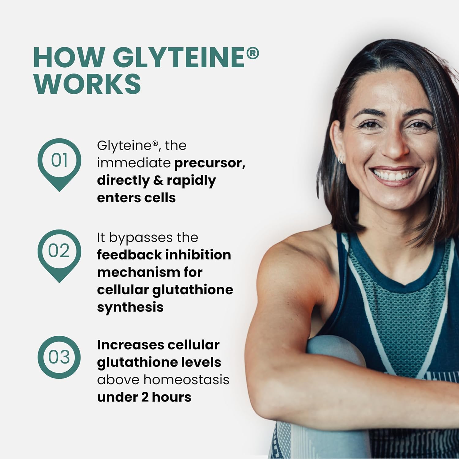 CONTINUAL - G Glyteine 400 mg Capsules | Cellular‑Enhancing Glutathione Supplement | Powerful Antioxidant Support | 30‑Day Supply (60 Capsules)