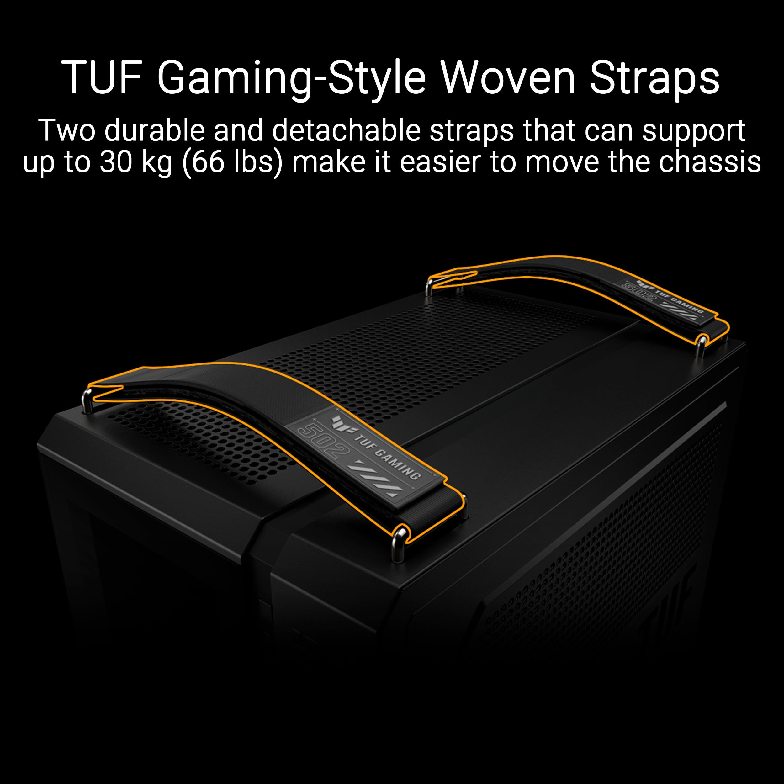 ASUS TUF GAMING GT502 HORIZON TG ARGB BLACK,Chassis a Doppia Camera con Design Panoramico e Pannello in Vetro, 4 Ventole ARGB Preinstallate, Porta USB-C ad Alta Velocità,Montabile senza Attrezzi, Nero