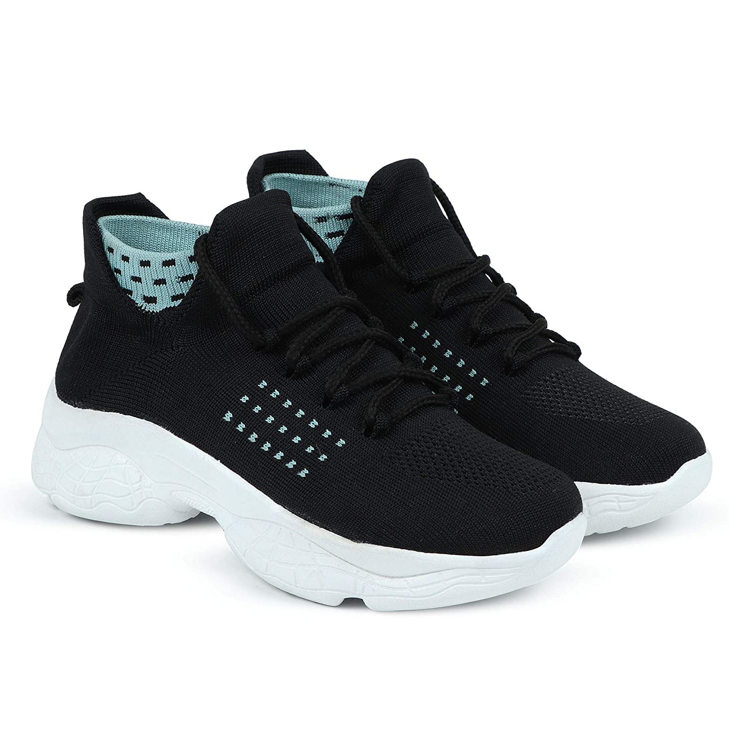 EVOLTAR Breathable Knitted mesh Polka dots Walking Running Casual Flatform Sports Shoes for Women. Black (B0C3F382LS) Amazon Price History, Amazon Price Tracker