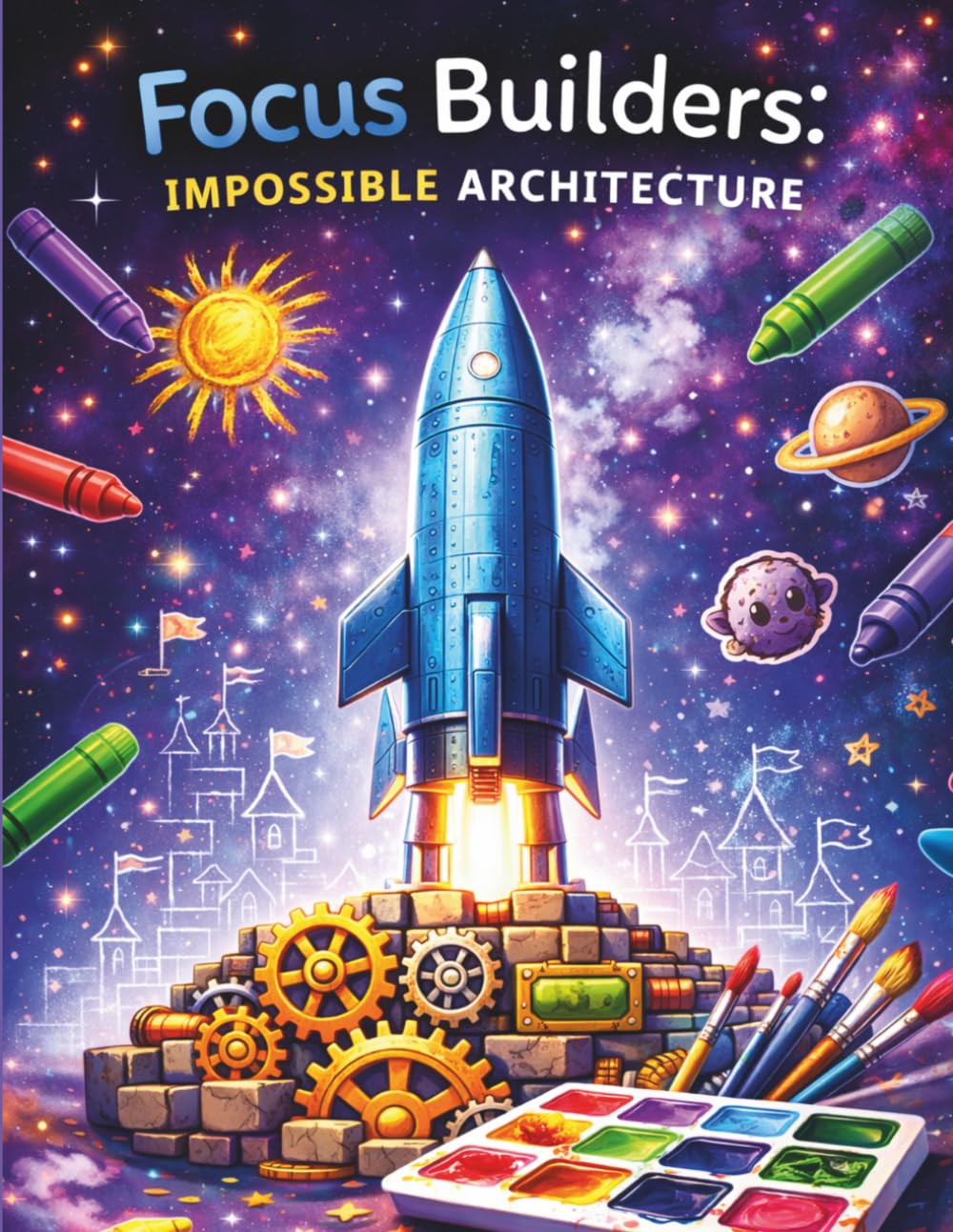 Focus Builders: Impossible Architecture: Color, Trace, and Draw to Build Focus and Creativity