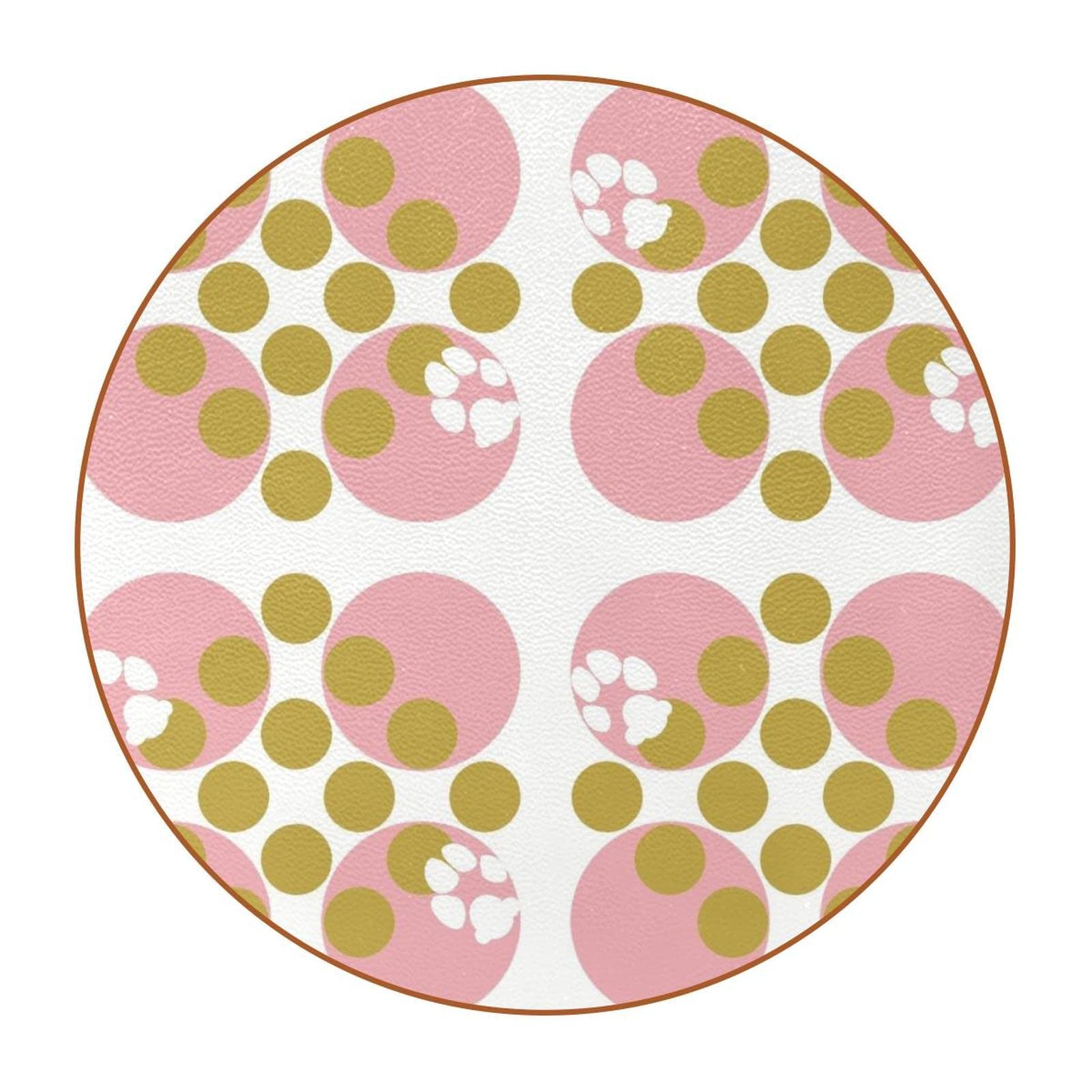 Runde Untersetzer mit geometrischem Muster, 6 Stück, Tischschutzmatte für Weingläser, Tassen und Tassen, wiederverwendbar im Büro, Küche, Bar, 10,9 cm