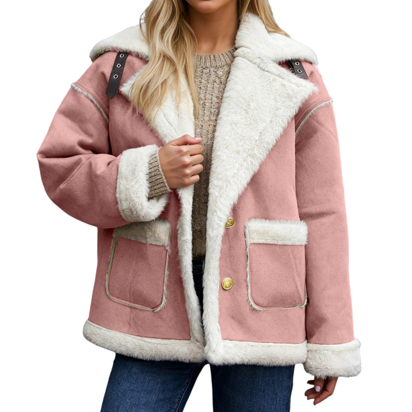 Generisch Cappotto invernale 2026 con fodera in pile, isolante, pesante e caldo, a maniche lunghe, per attività all'aperto in condizioni climatiche fredde, abbigliamento quotidiano (XL)