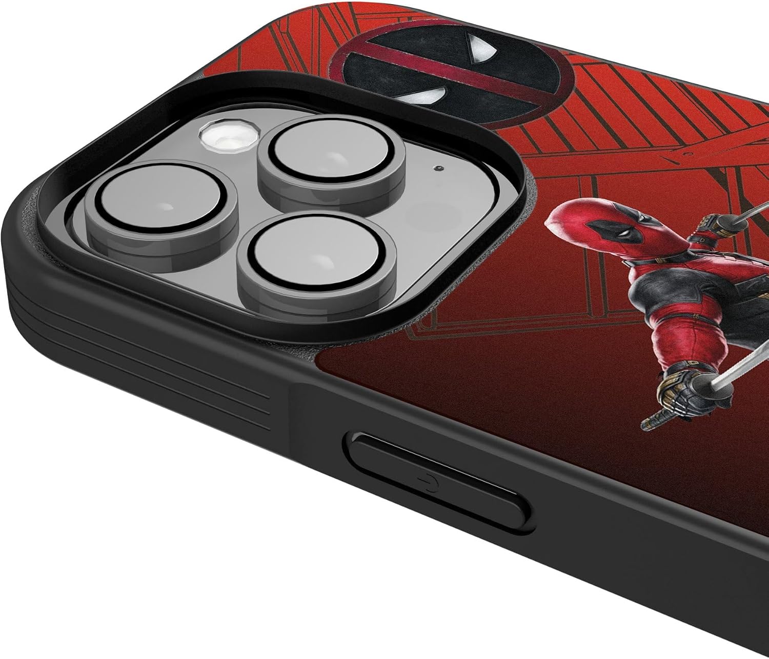 Keyscaper Marvel Deadpool MechLine Bump Cell Phone Case for iPhone 15 Pro