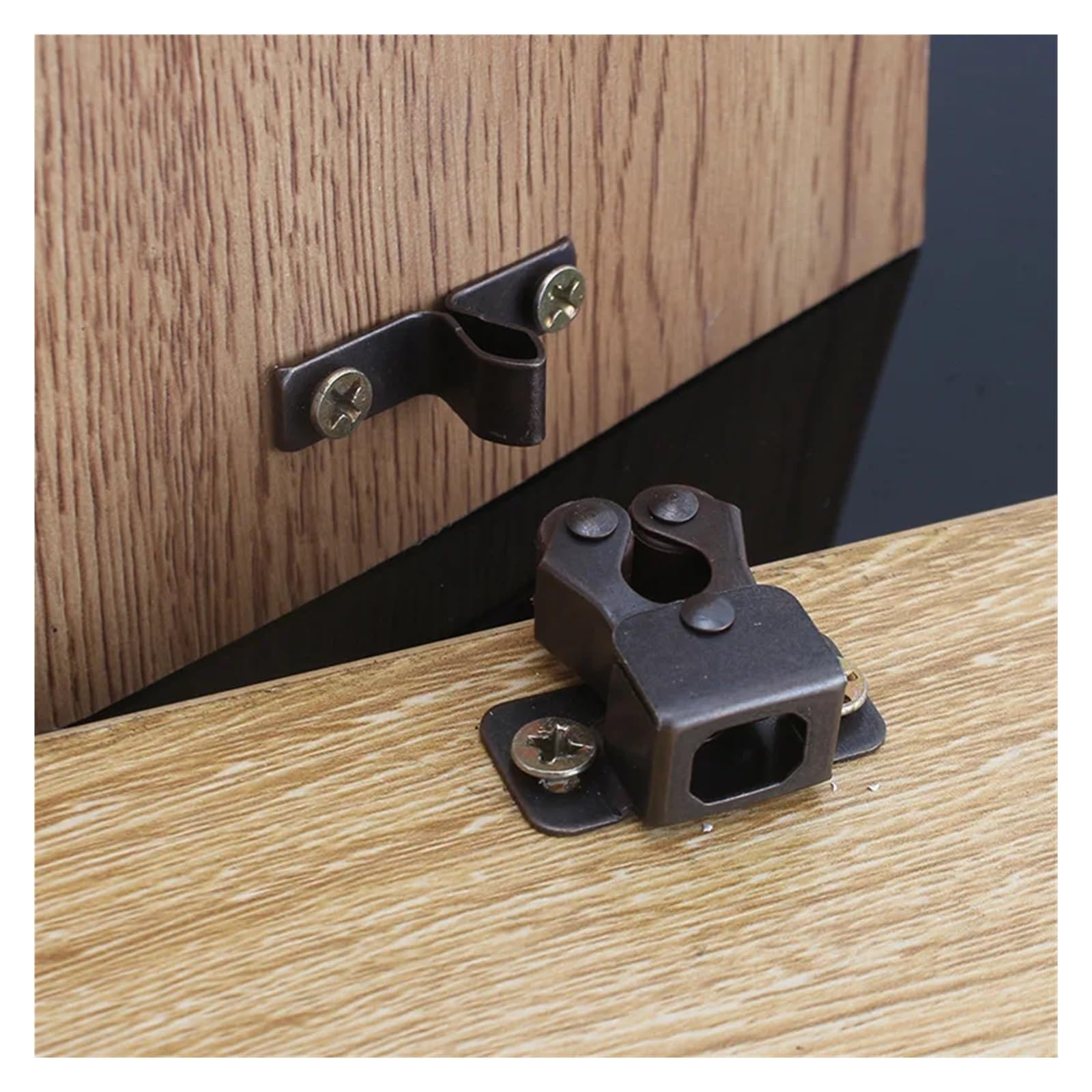 Cerradura de armario con doble rodillo para cierre seguro de puerta, diseño multicolor y duradero, ideal para la organización del hogar y a prueba de niños