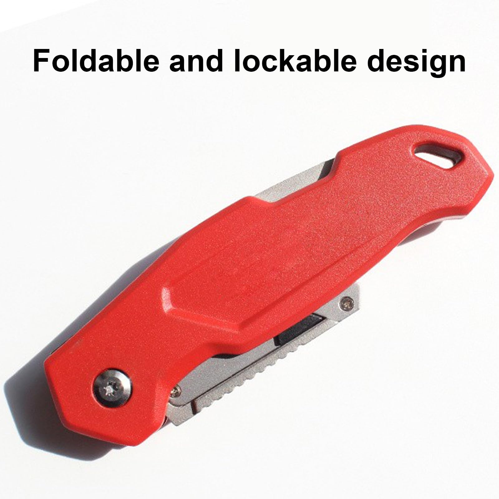 Navaja Multiusos Plegable de Alta Resistencia, Cortadora de Cajas de Construcción de Aleación de Aluminio Totalmente Metálica, Mango Ergonómico, Reemplazo Rápido de Hoja(*3)