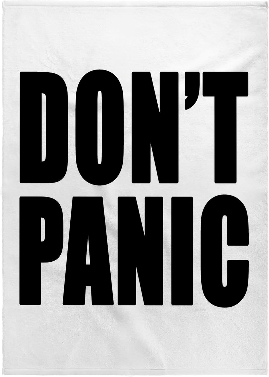 3dRose Dont Panic Black 22x30 Bath Hand Pool Towel