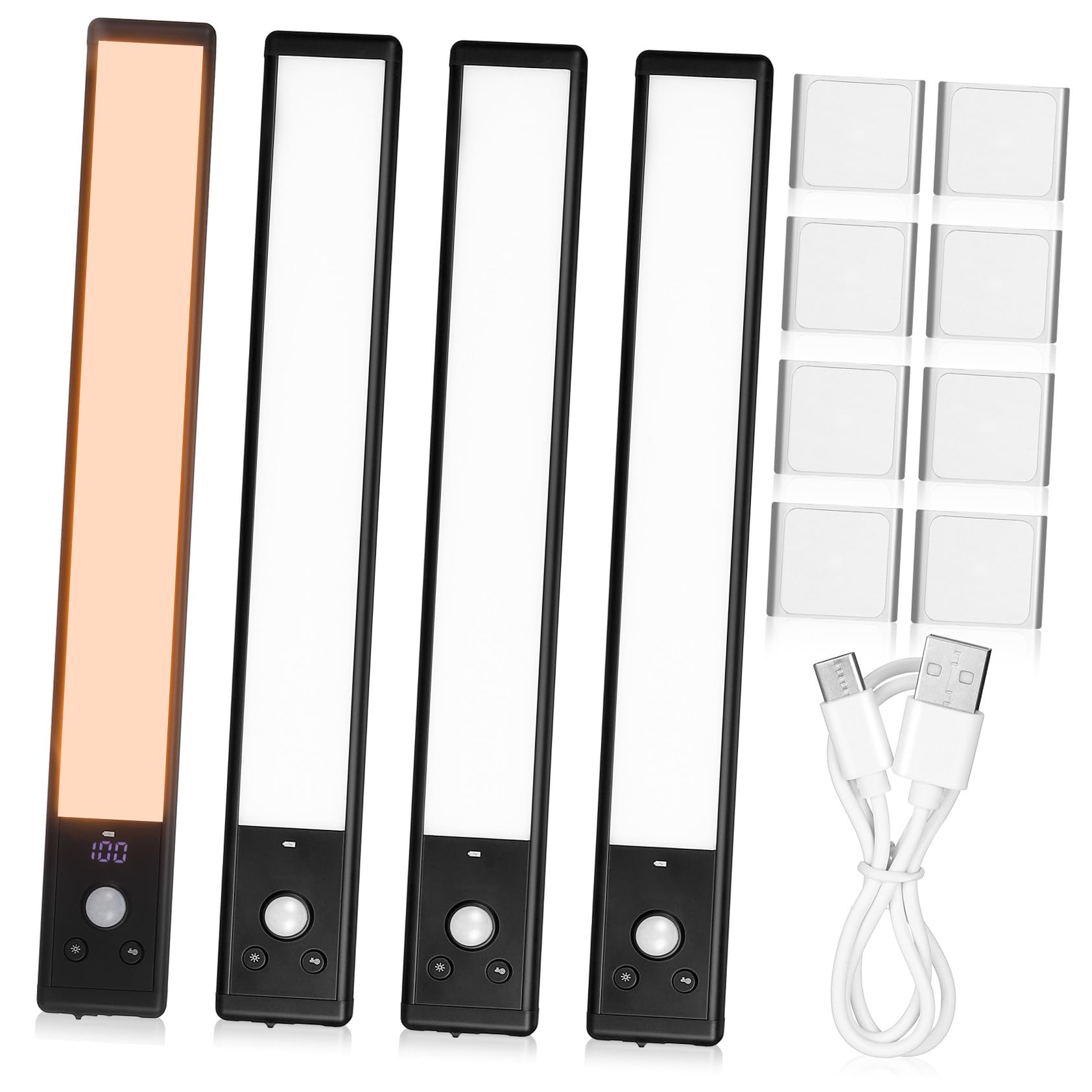 Luci LED per Sottopensile Sensore Movimento, 4 Pezzi