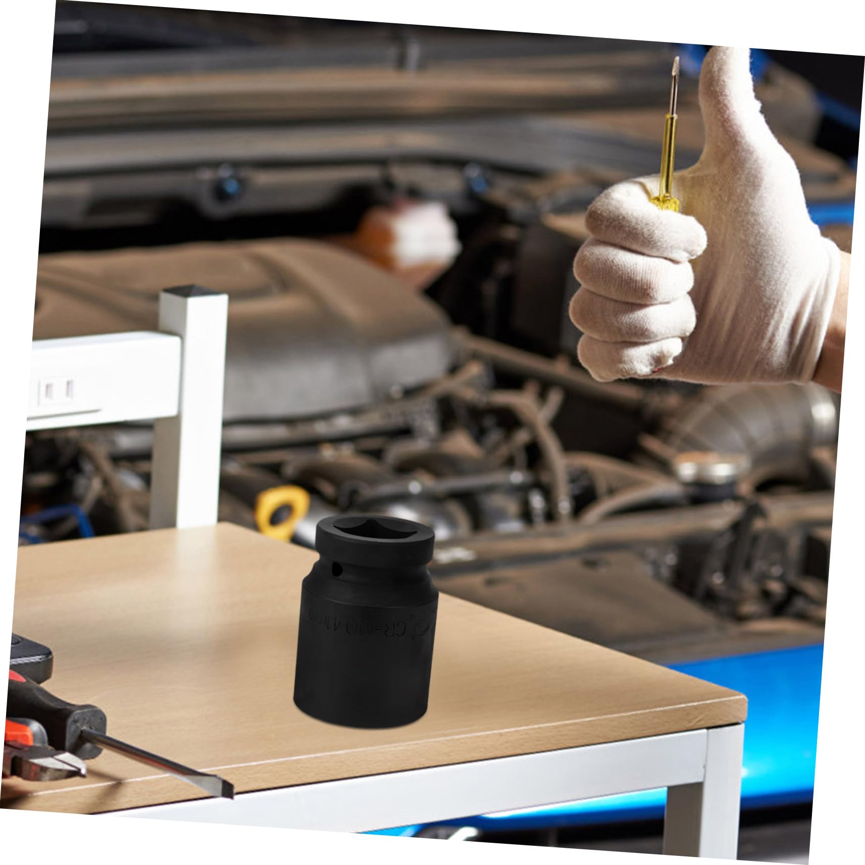 PRETYZOOM Chiave Bussola Pneumatico 1 Pollice in Acciaio Cromo-molibdeno, Design Doppia Testa 6 Punti Resistente alla Deformazione per Riparazione Auto