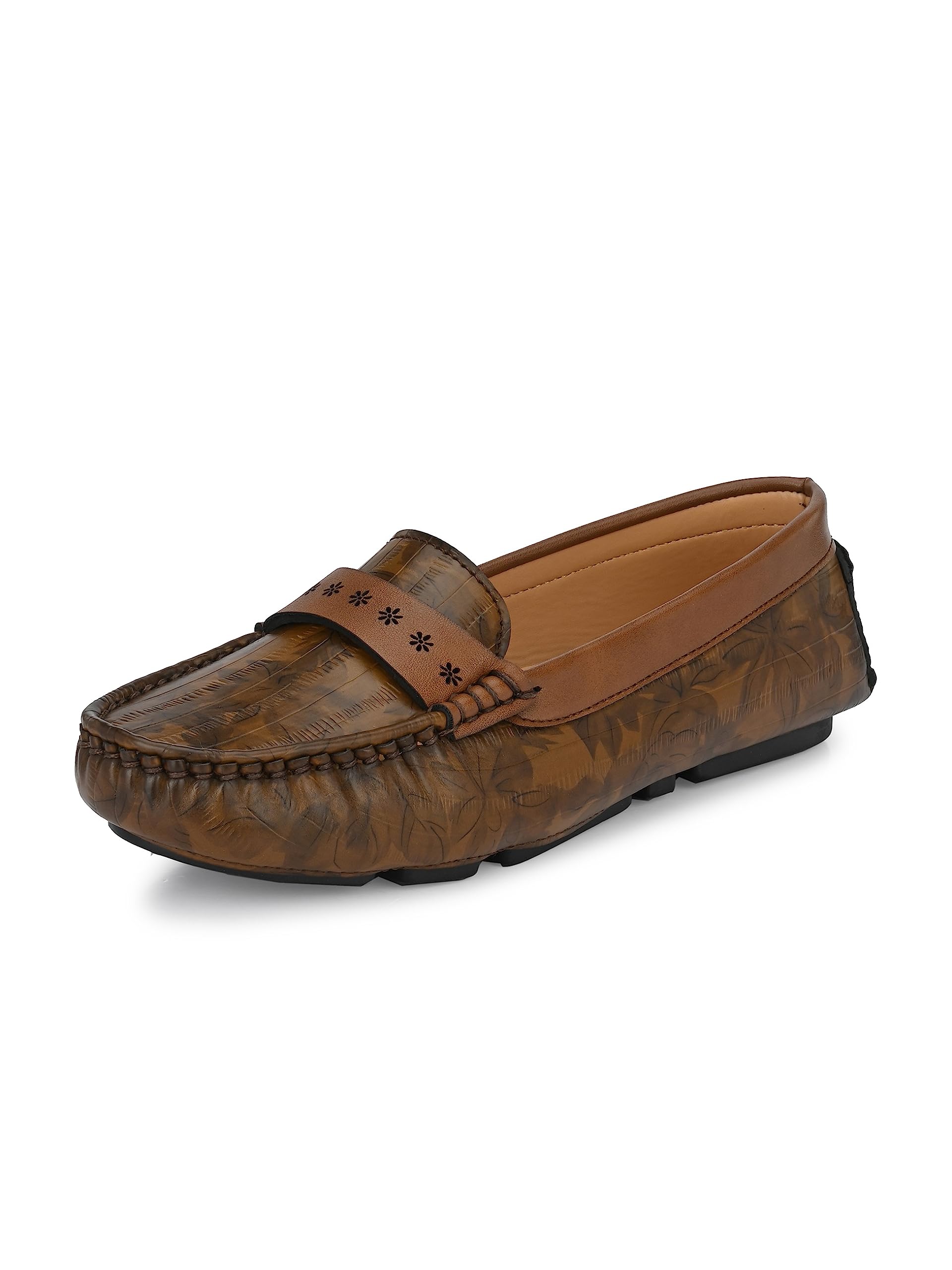 EL PASO Brown Vegan Leather Stylsh Loafers for Women & Girls - 7 UK (B0CB7PYHQL) Amazon Price History, Amazon Price Tracker