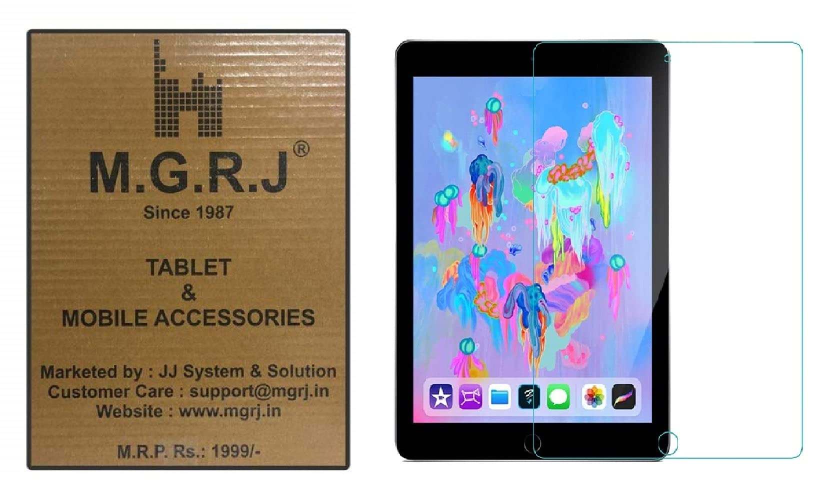 M.G.R.J® Tempered Glass Compatible for iPad 5 Gen/iPad 6 Gen 9.7 (2017 & 2018) (9.7" inch)