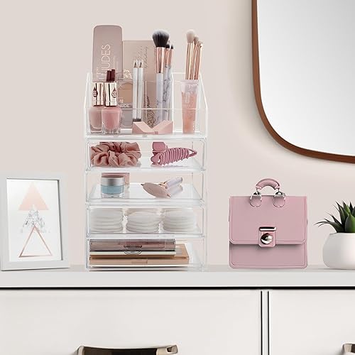 Miniatura 2 de STORi Chloe - Soporte de maquillaje transparente apilable y paquete de 4 cajones  Organiza cosméticos y suministros de belleza  Fabricado en Estados