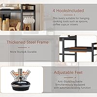 Vista 6 de Soporte para Mini Refrigerador de 6 Niveles con Almacenamiento, Mini Estante para Nevera, Mini Barra de Café con Espacio para Mini Refrigerador