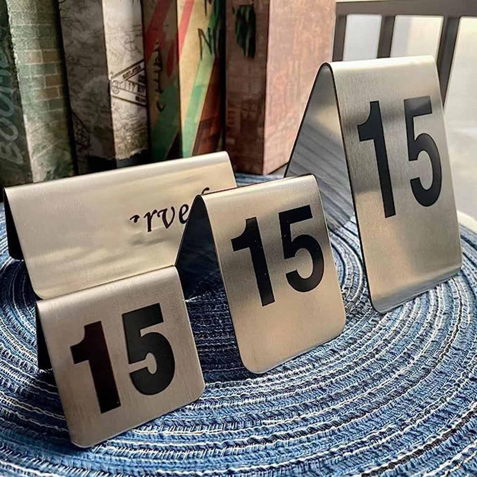 Stainless Steel Restaurant Table Number Sign