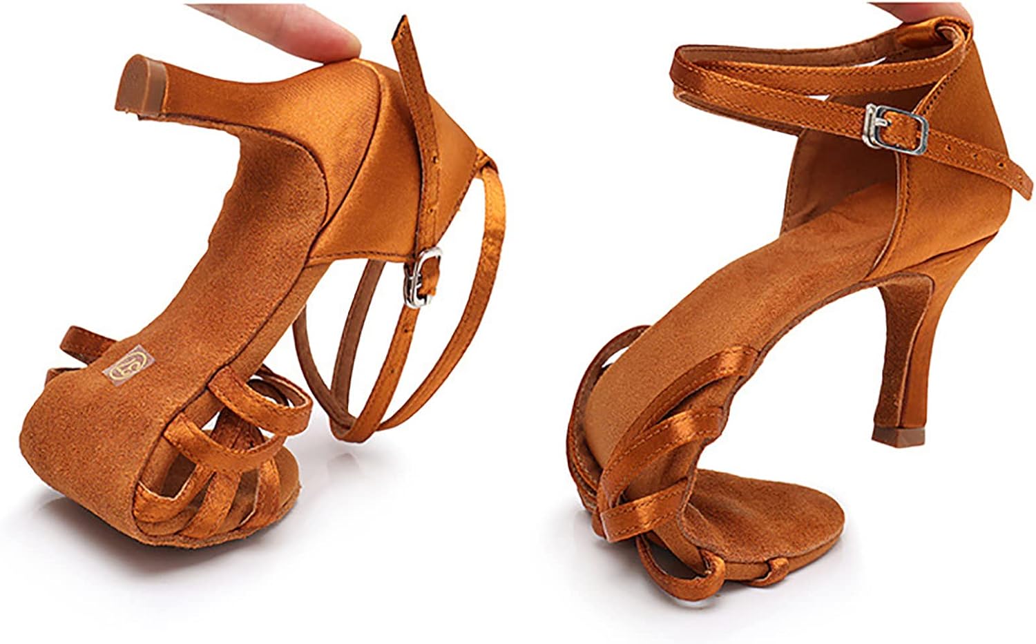 Dancing Shoes Women Latin Ballroom Ankle Dance Shoes Tango Performance Professional Salsa Sandals Dance High Heels