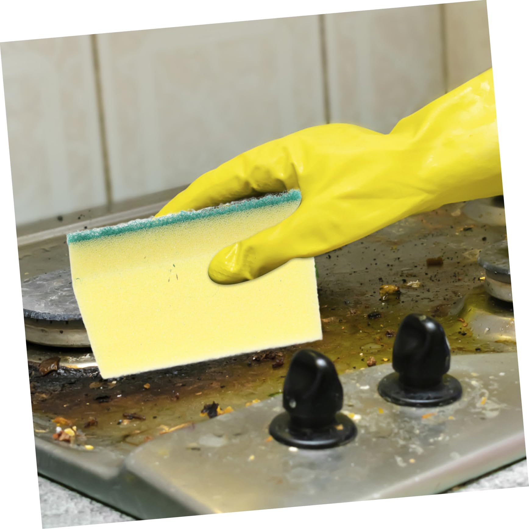 Alipis 100pezzi Spugne Per Pulizia Della Cucina Spugna Abrasiva e Antigraffio Per Piatti Utilizzo Versatile Per Compiti Di Pulizia Domestica e Cucina
