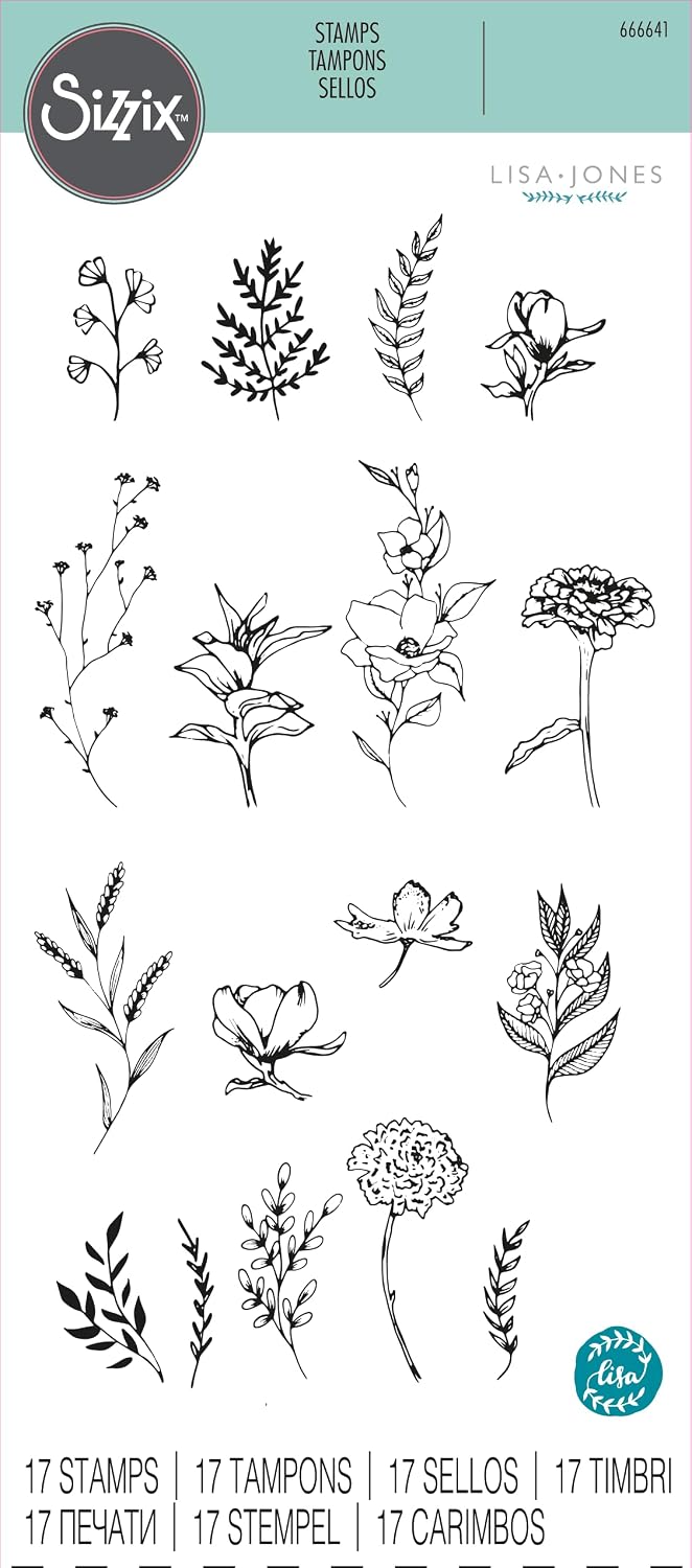 Sizzix Clear Stamps Set – Garden Botanicals by Lisa Jones image 3