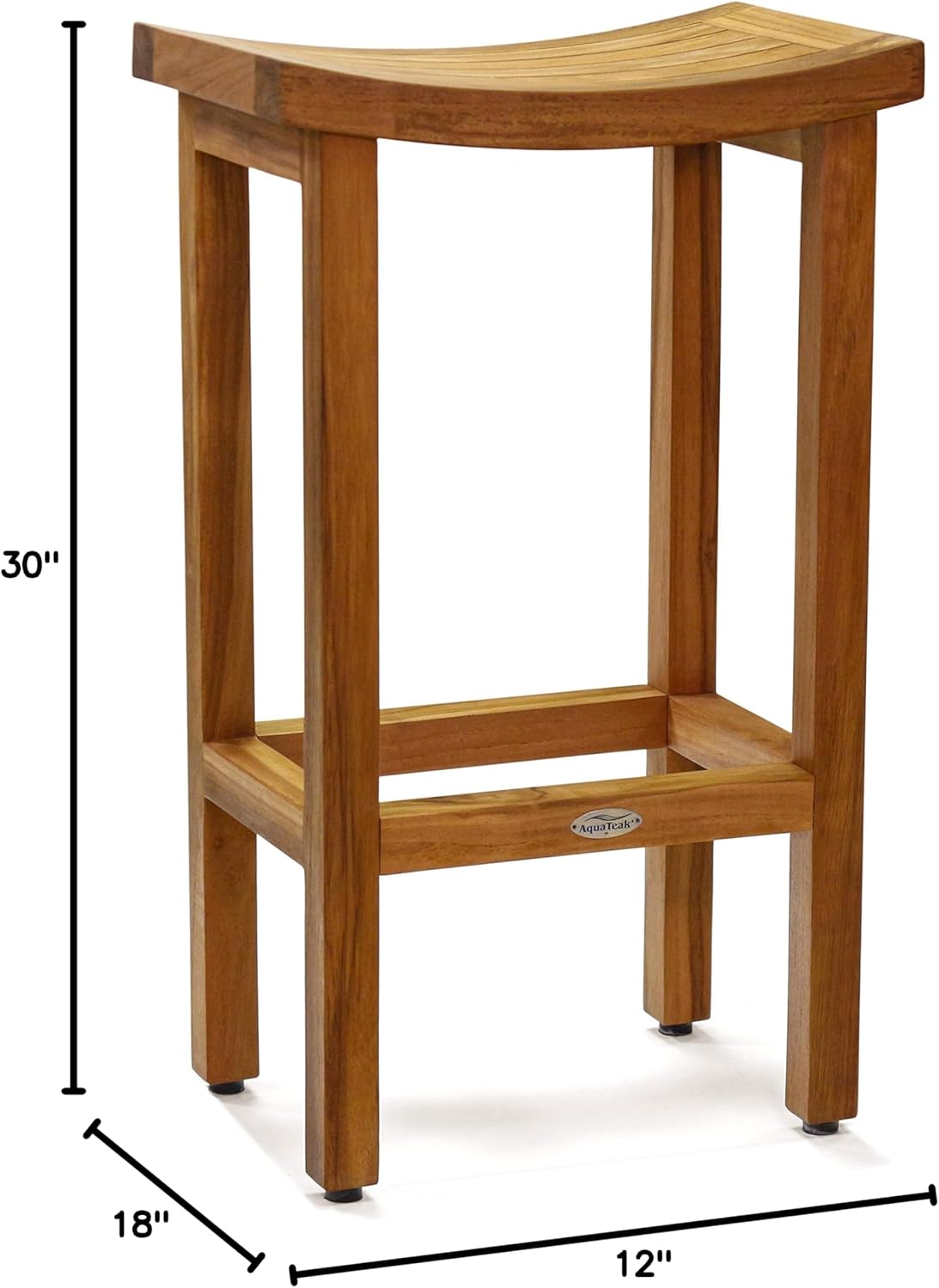 AquaTeak Patented 30" Tall Sumba Teak Bar Stool