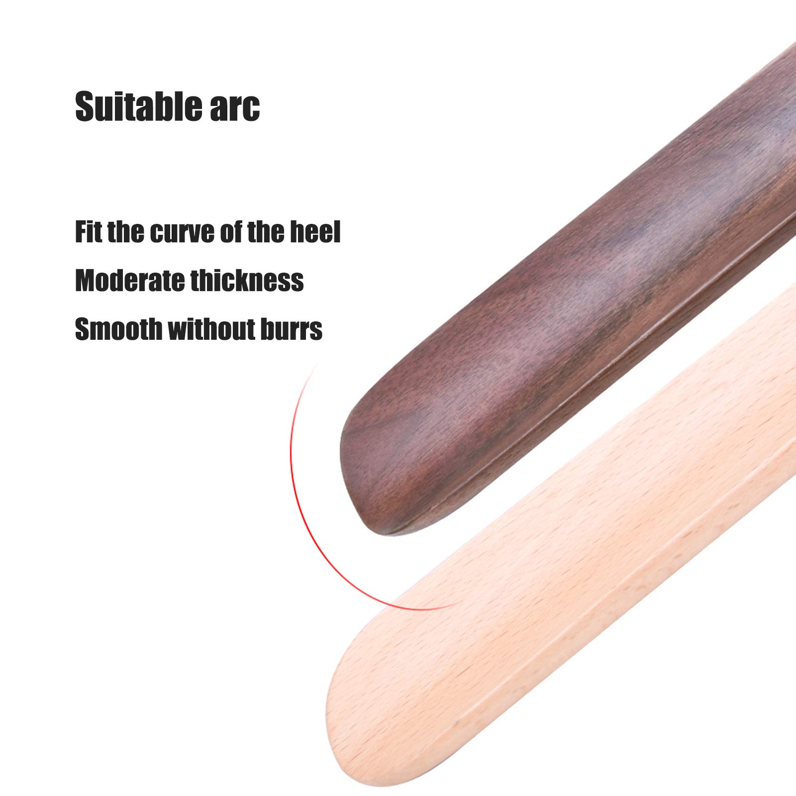 Holz Schuhanzieher,29"Langer Griff Schuhlöffel,Tragbar Schuhanzieher Mit Lederband Kinder und Senioren Passend für Alle Schuhe-Walnut 74cm