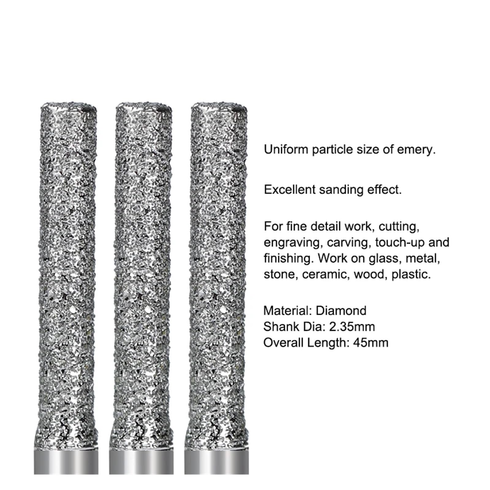2,35mm Schaft Diamant Schleifen Nadel Gravur Carving Polieren Dreh Werkzeug Set for Hartmetall Grate Werkzeuge Hand Werkzeuge(20pcs 2.0)