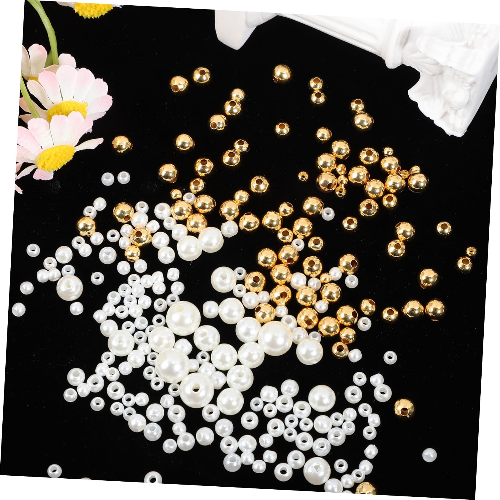 HOMSFOU 2 Set Perline E Per Creazione Gioielli Fai Da Te Distanziatori Per Bracciali E Collane Vari E Accessori Versatili E Alla Moda Per Progetti Creativi 900 Pezzi*2